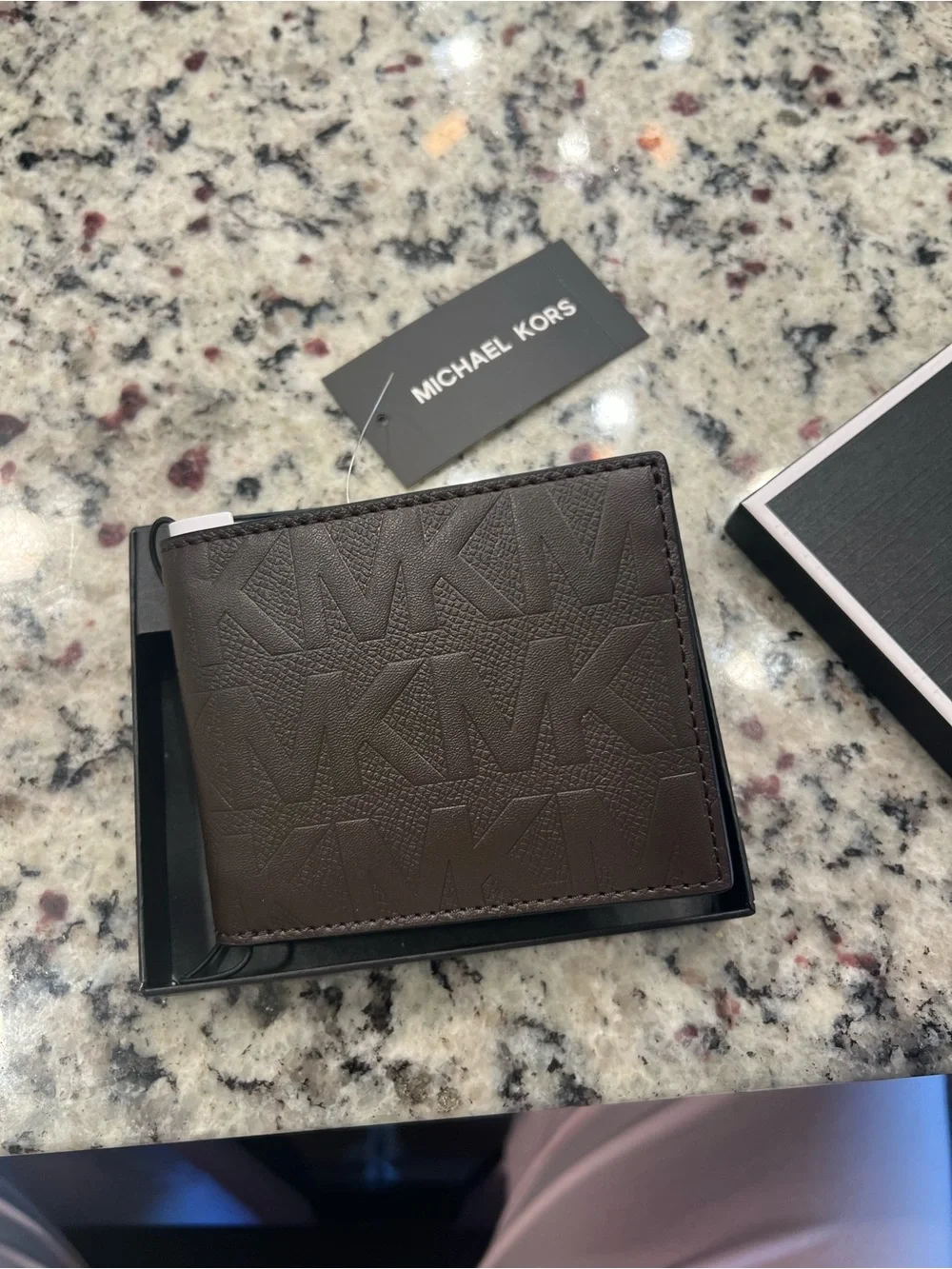 Michael Kors Men's Brown Logo Bifold Wallet with Credit Card Slots